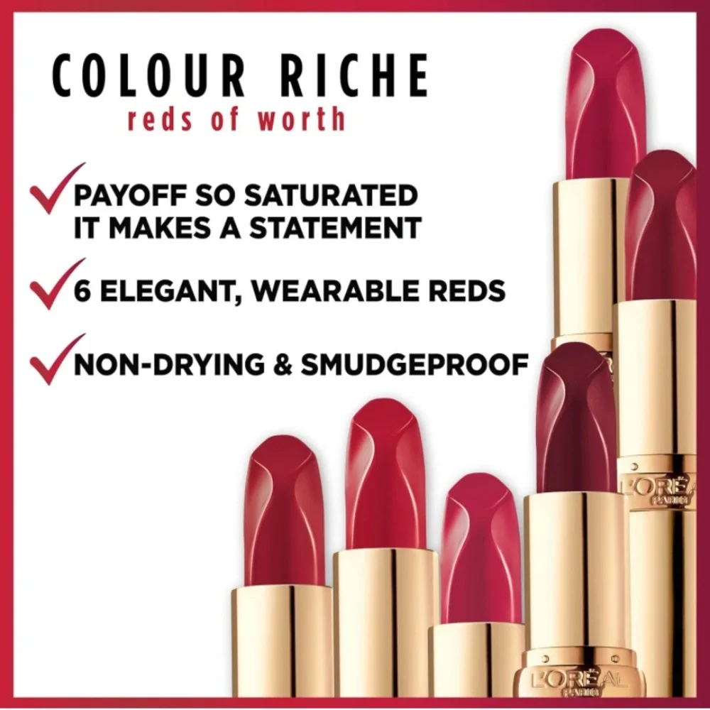 💎 LOreal Paris Colour Riche The Reds Successful Red Lipstick #187 New